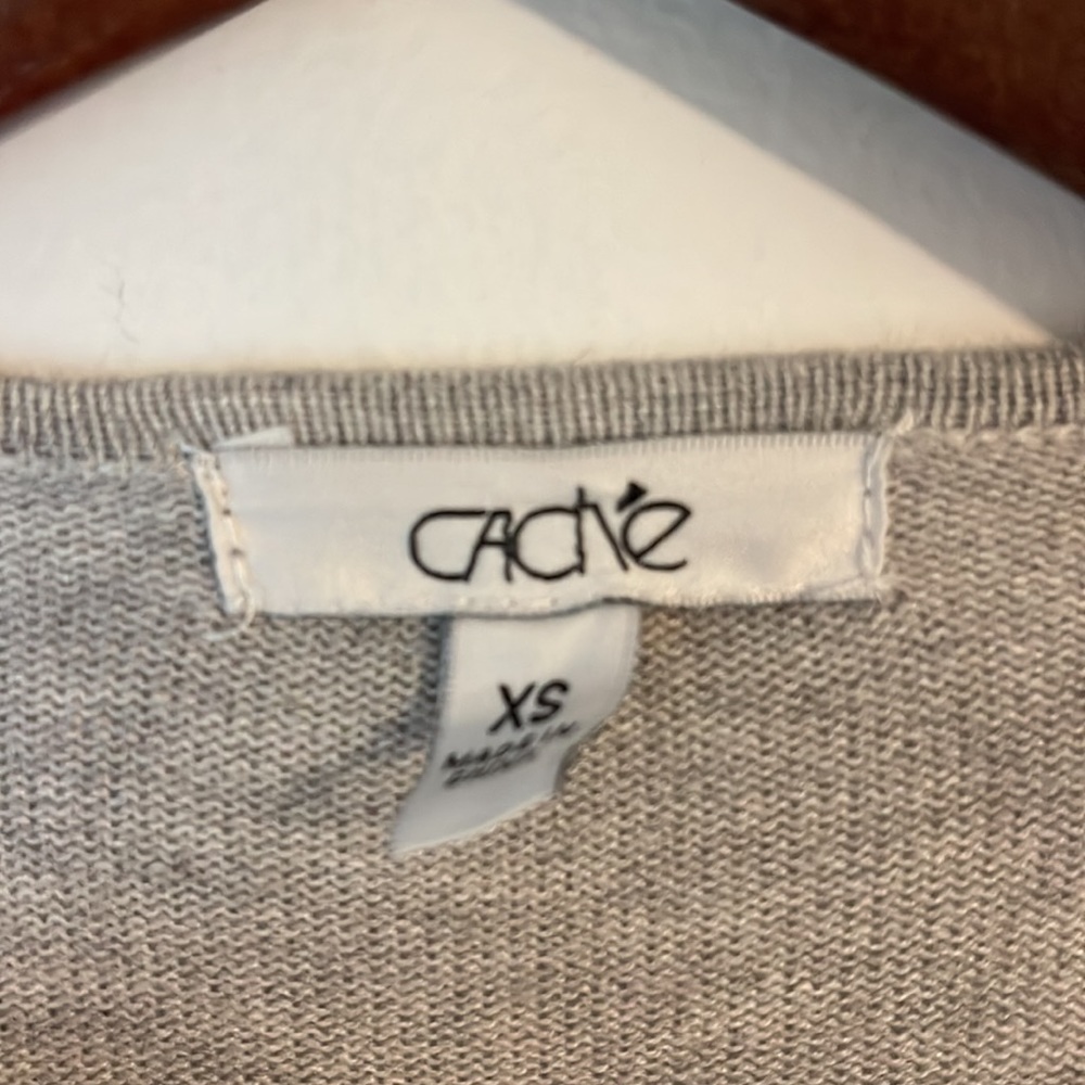 Cache Grey Ruffled Cardigan - Picture 2 of 3